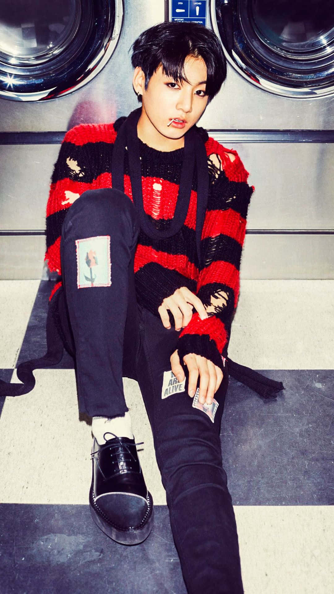BTS Live, 1080 x 1920, red and black striped sweater, Full HD Phone Wallpaper