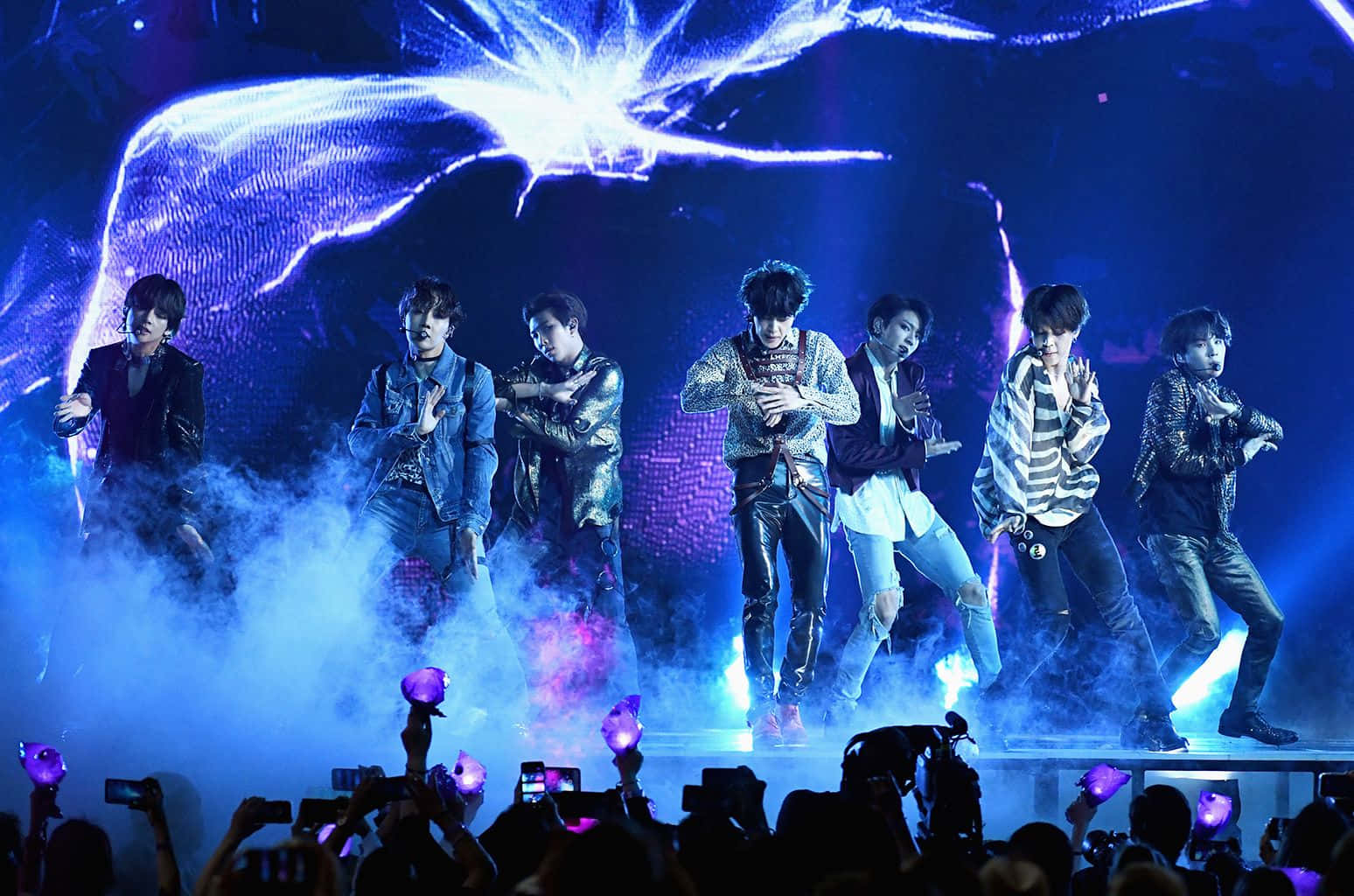 BTS Live, electric blue, purple, HD Desktop Wallpaper