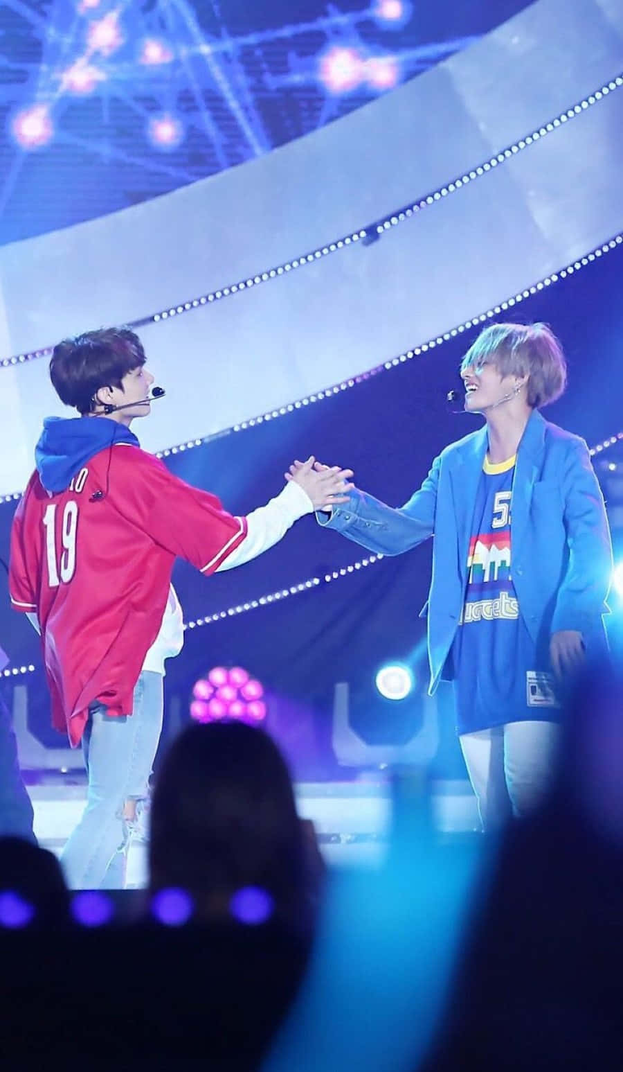 BTS Live, vibrant jackets, brightly lit stage, HD Phone Wallpaper