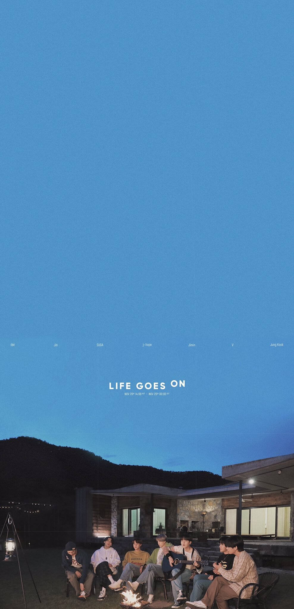 BTS, Life Goes On, bonfire, Full HD Phone Wallpaper