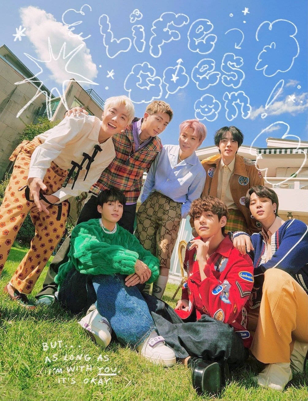 BTS, Life Goes On, seven young men, HD Phone Wallpaper
