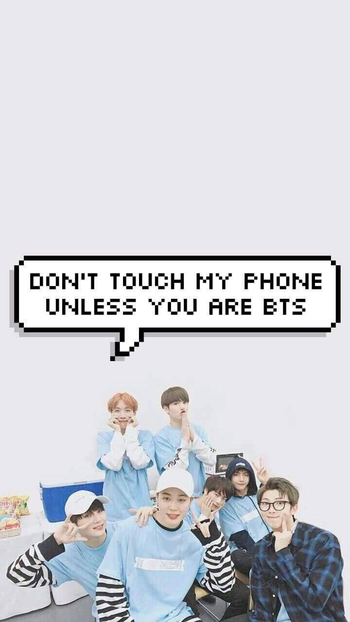 BTS, don't touch my phone, blue outfits, SD Phone Wallpaper