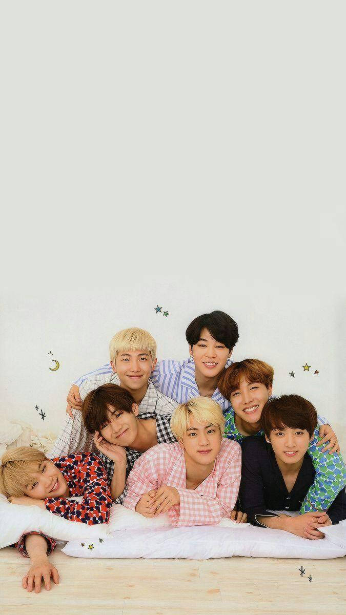BTS, pajamas, bed, SD Phone Wallpaper
