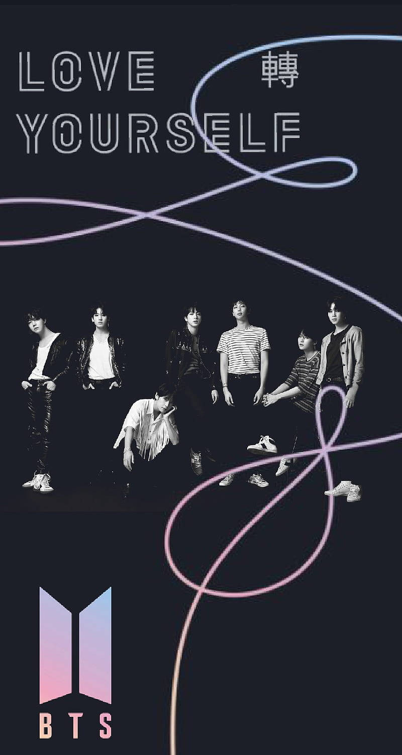 BTS, Love Yourself, monochrome, HD Phone Wallpaper