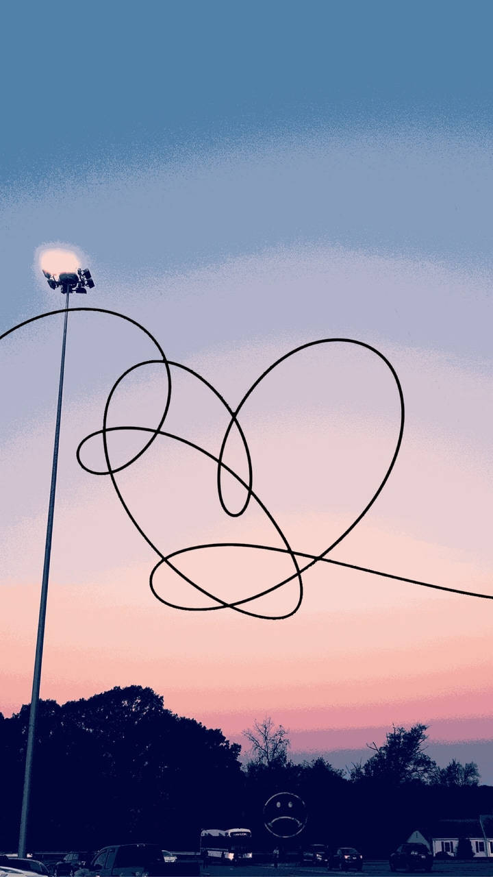 Love Yourself Logo, BTS, twilight sky, HD Phone Wallpaper