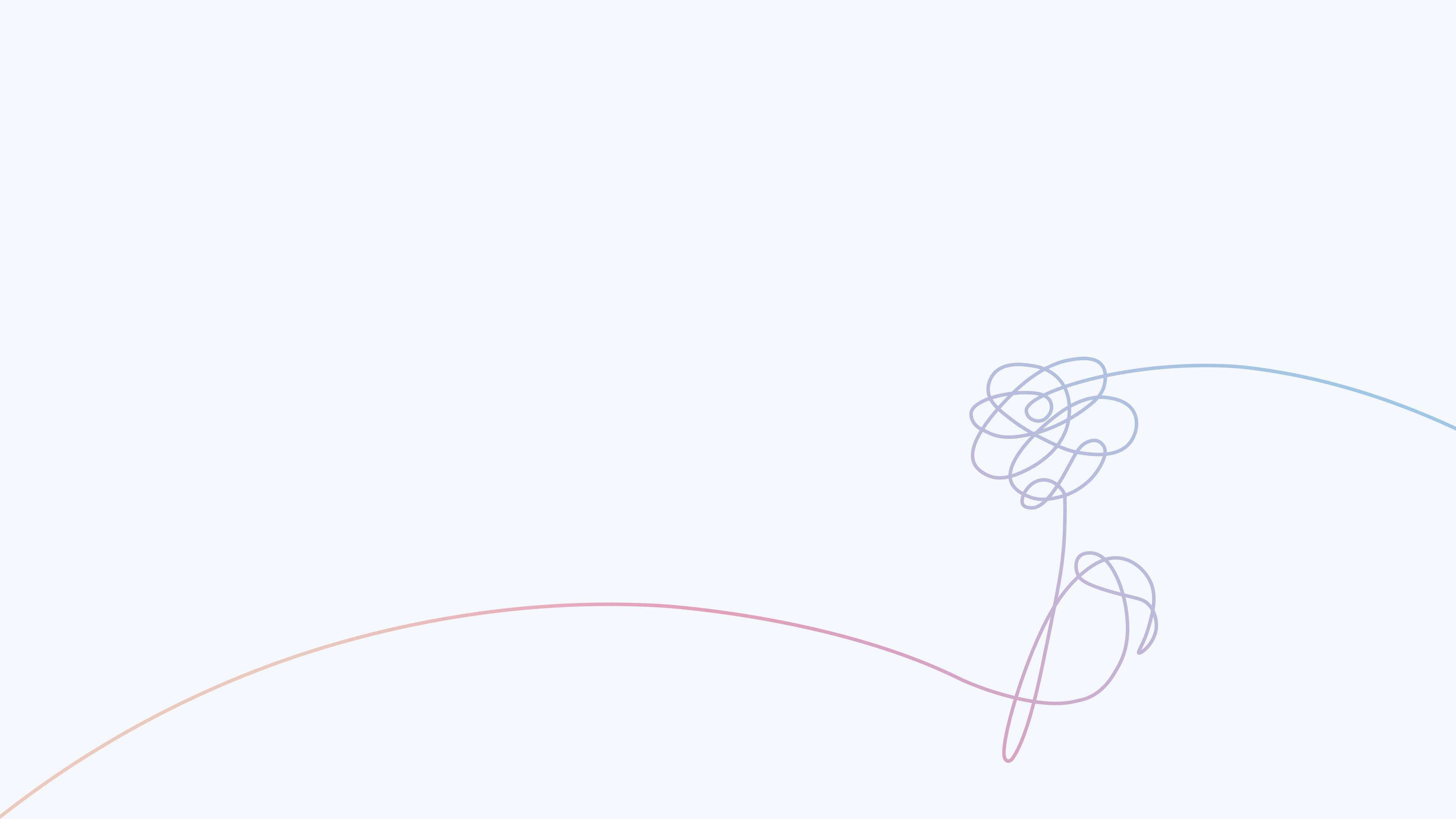 BTS Love Yourself, 7 Members, stylized flower, 4K Desktop Wallpaper