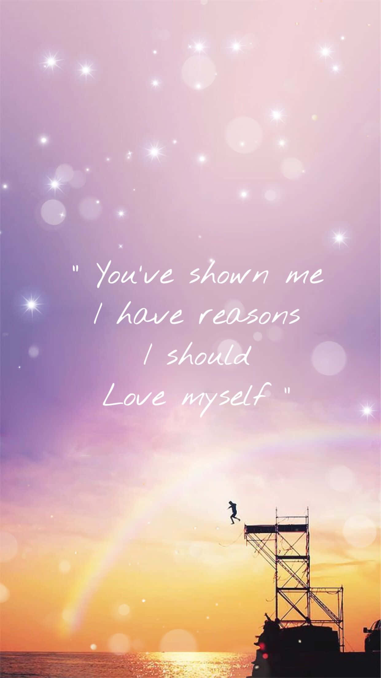 BTS Love Yourself, sunset, ocean, Full HD Phone Wallpaper