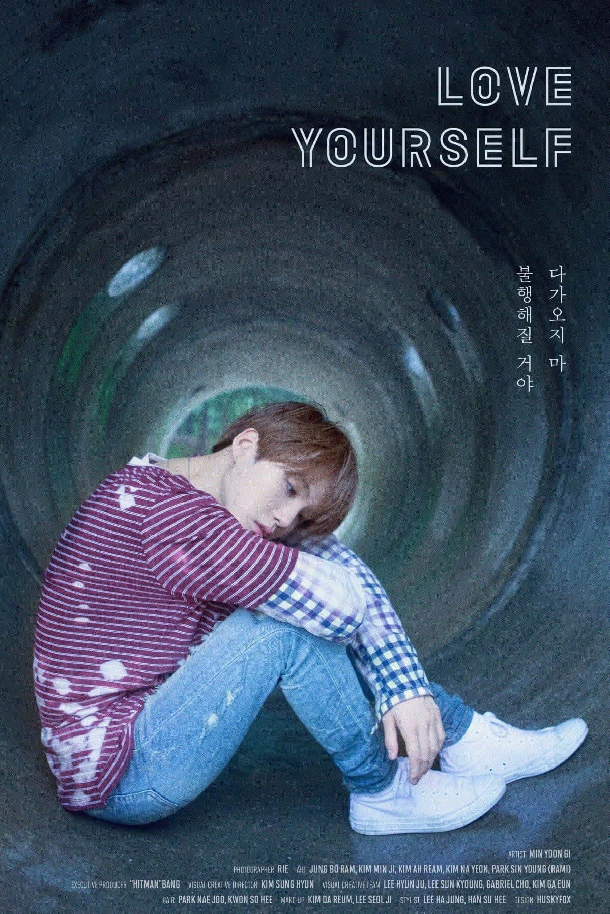 BTS Love Yourself, striped shirt, jeans, HD Phone Wallpaper