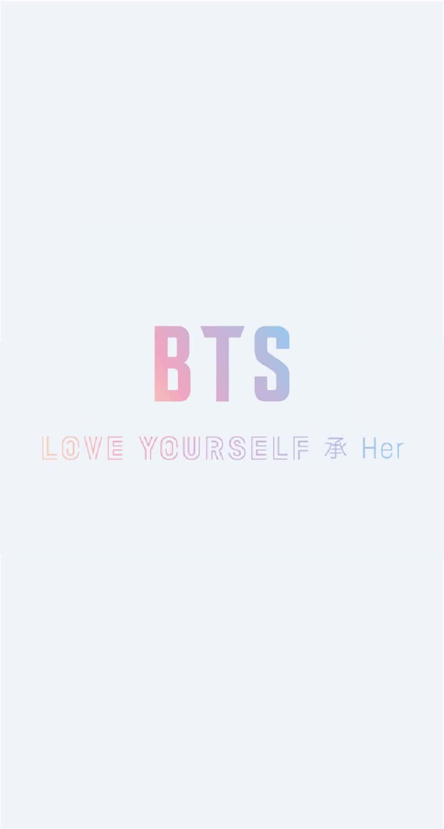 BTS LOVE YOURSELF, pink and blue gradient, light gray background, HD Phone Wallpaper