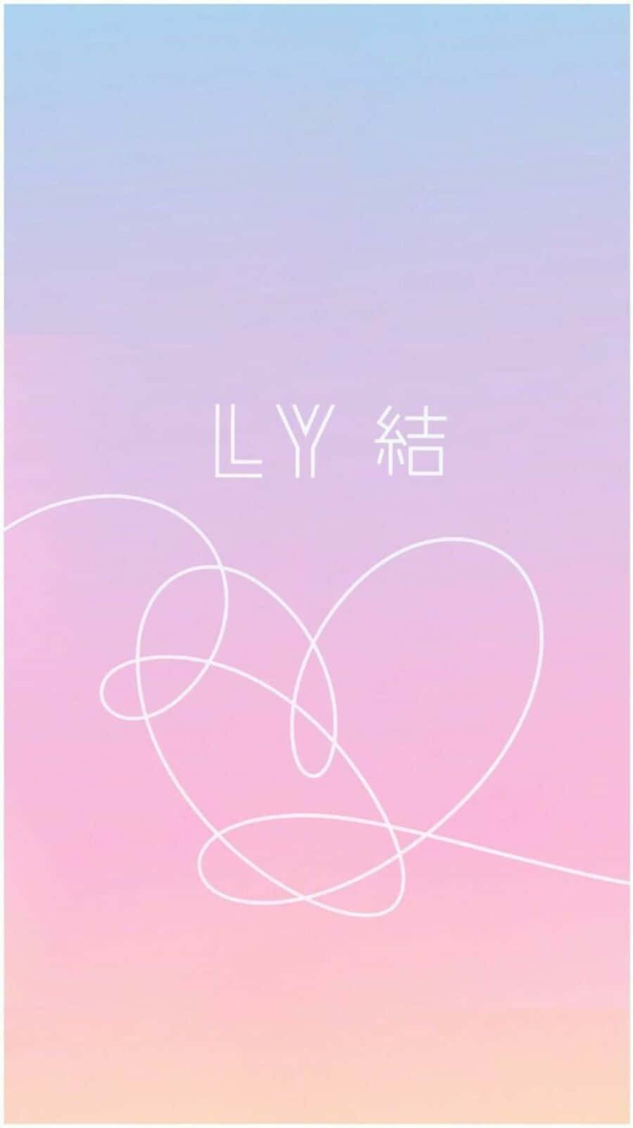 BTS Love Yourself, blue to pink gradient sky, white calligraphy, HD Phone Wallpaper