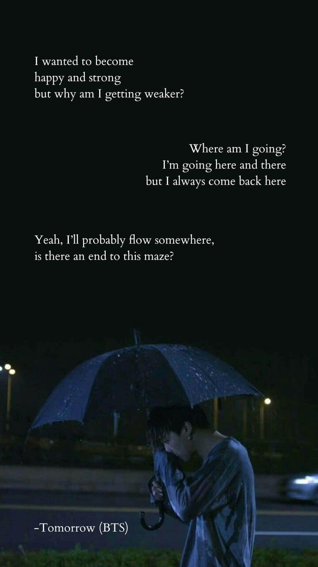 BTS, Tomorrow, dark umbrella, Full HD Phone Wallpaper