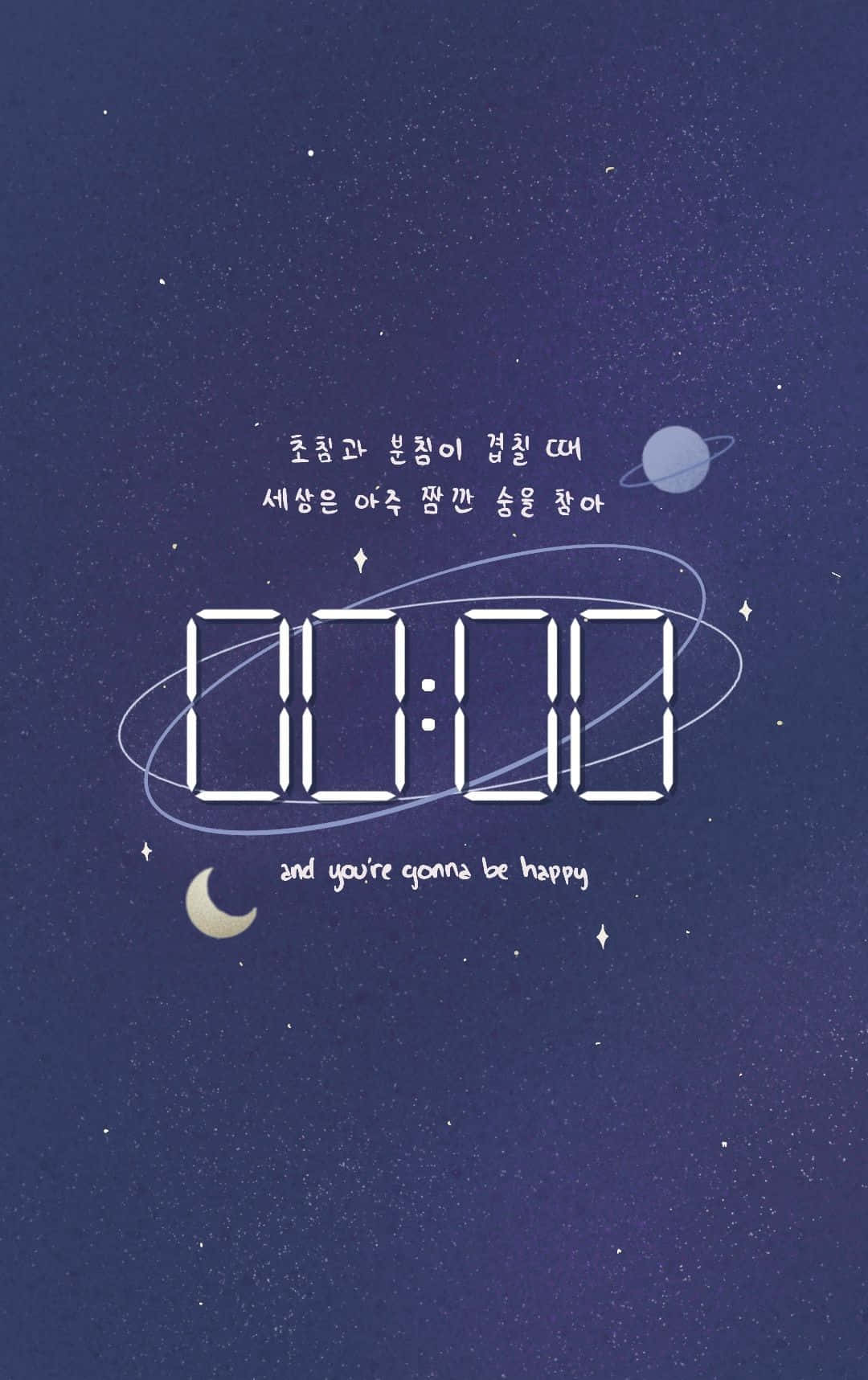 digital clock, 00:00, starry purple night sky, HD Phone Wallpaper