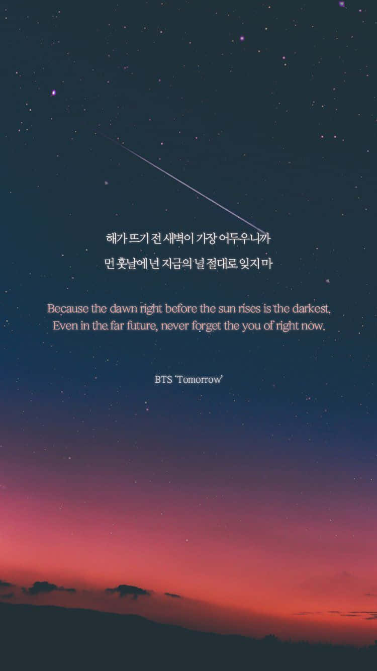 BTS, Tomorrow, starry twilight sky, HD Phone Wallpaper