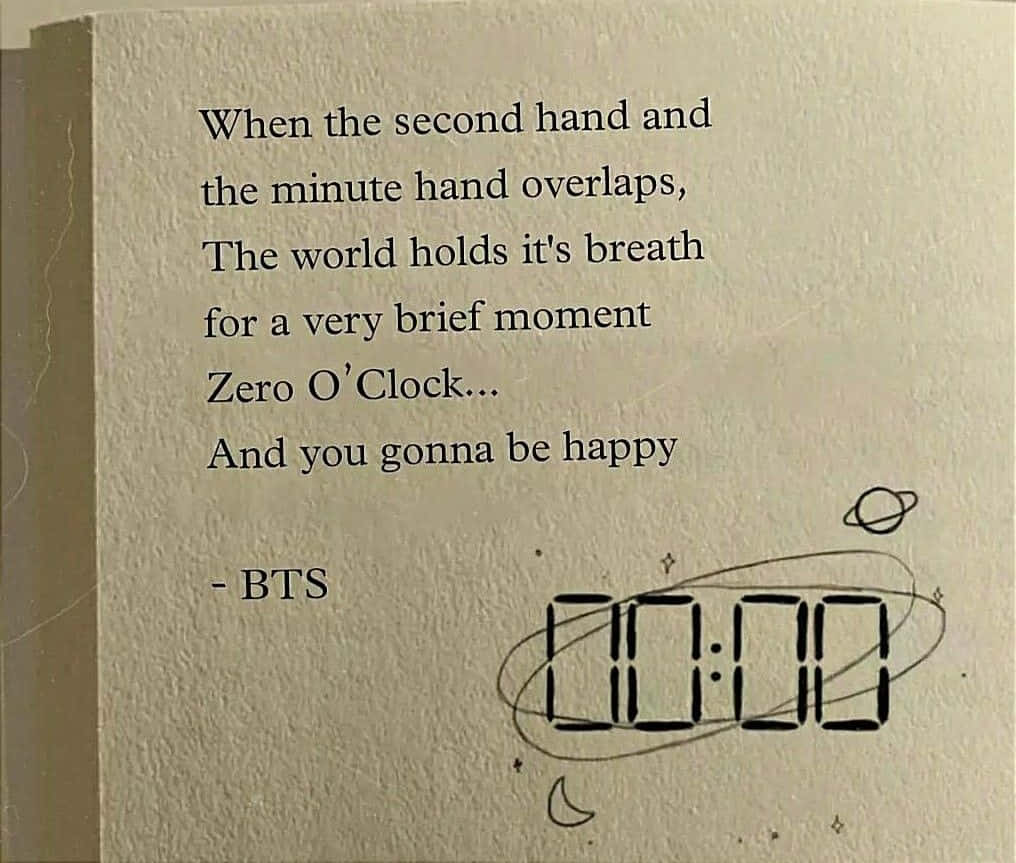 BTS Lyrics, 10:10, handwritten poem, SD Desktop Wallpaper