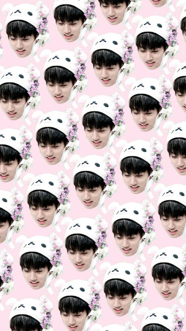 BTS, white bunny hat, floral accents, HD Phone Wallpaper