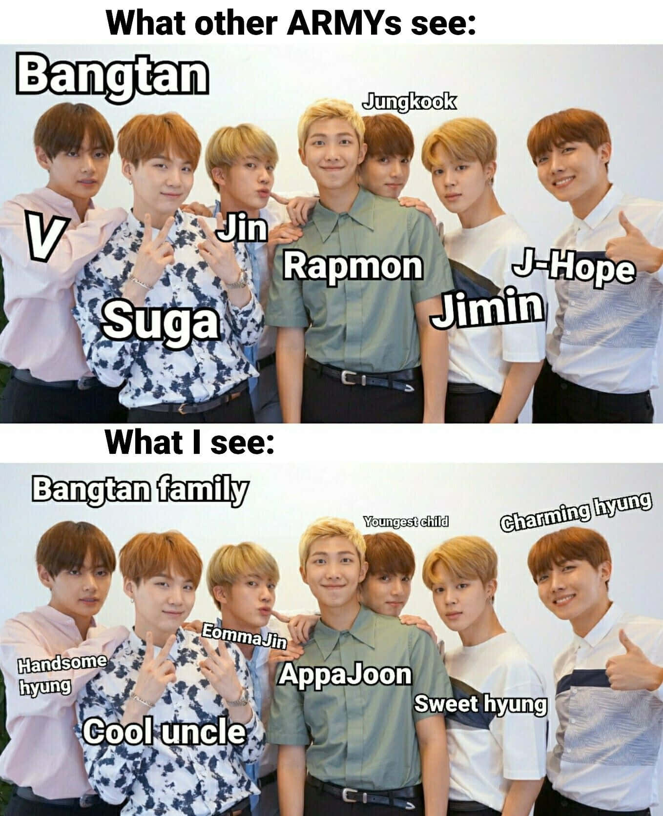 BTS, colorful outfits, playful expressions, HD Phone Wallpaper