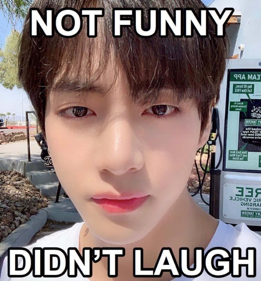 BTS Meme, gas station, bright sunlight, SD Phone Wallpaper