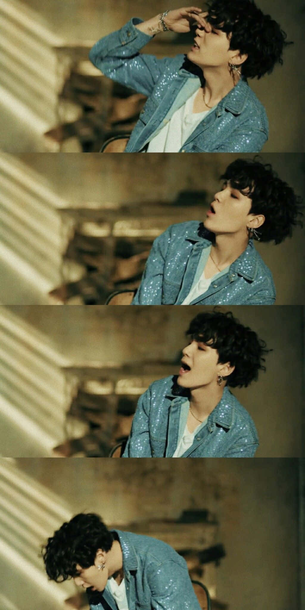 BTS, music video, sparkly blue jacket, Full HD Phone Wallpaper