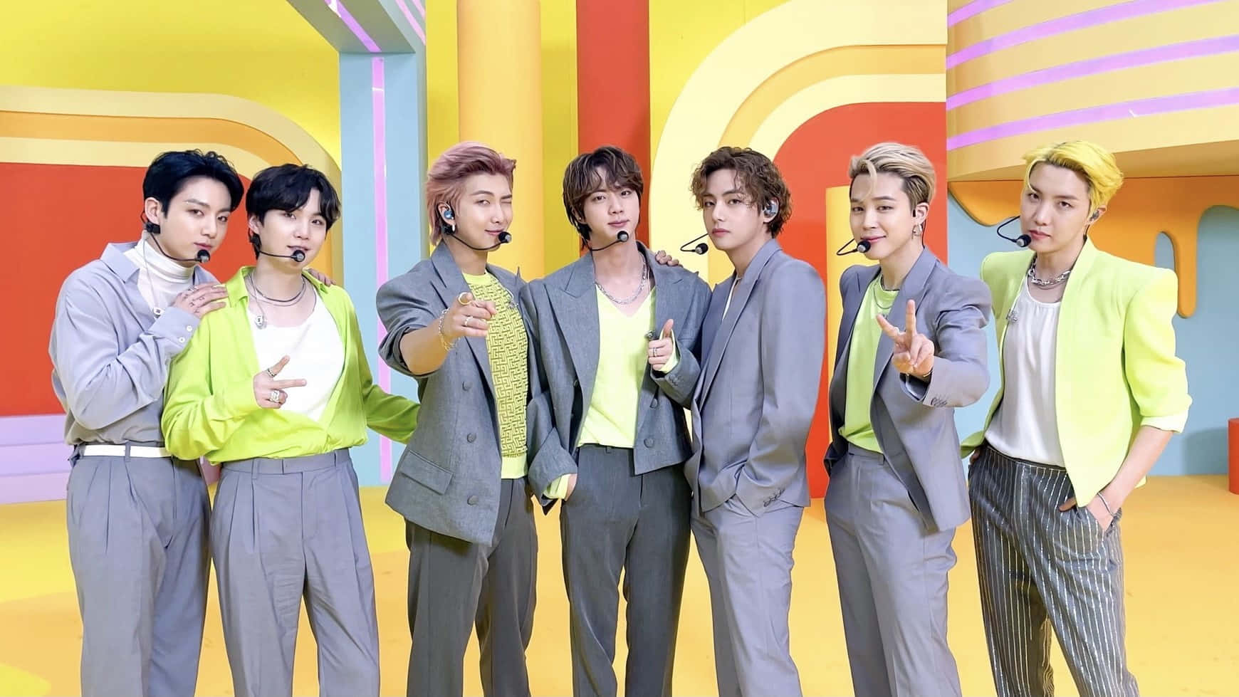 BTS, music video, gray suits, HD Desktop Wallpaper