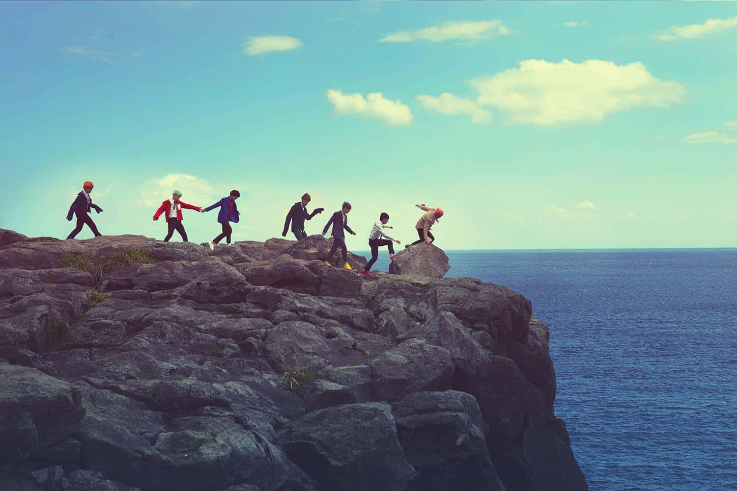 BTS MV, seven figures, suits, HD Desktop Wallpaper
