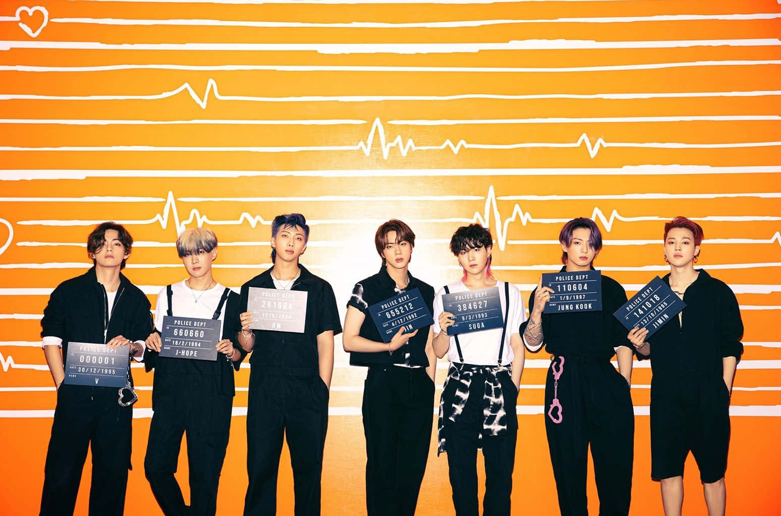 BTS, Permission to Dance, orange wall, HD Desktop Wallpaper
