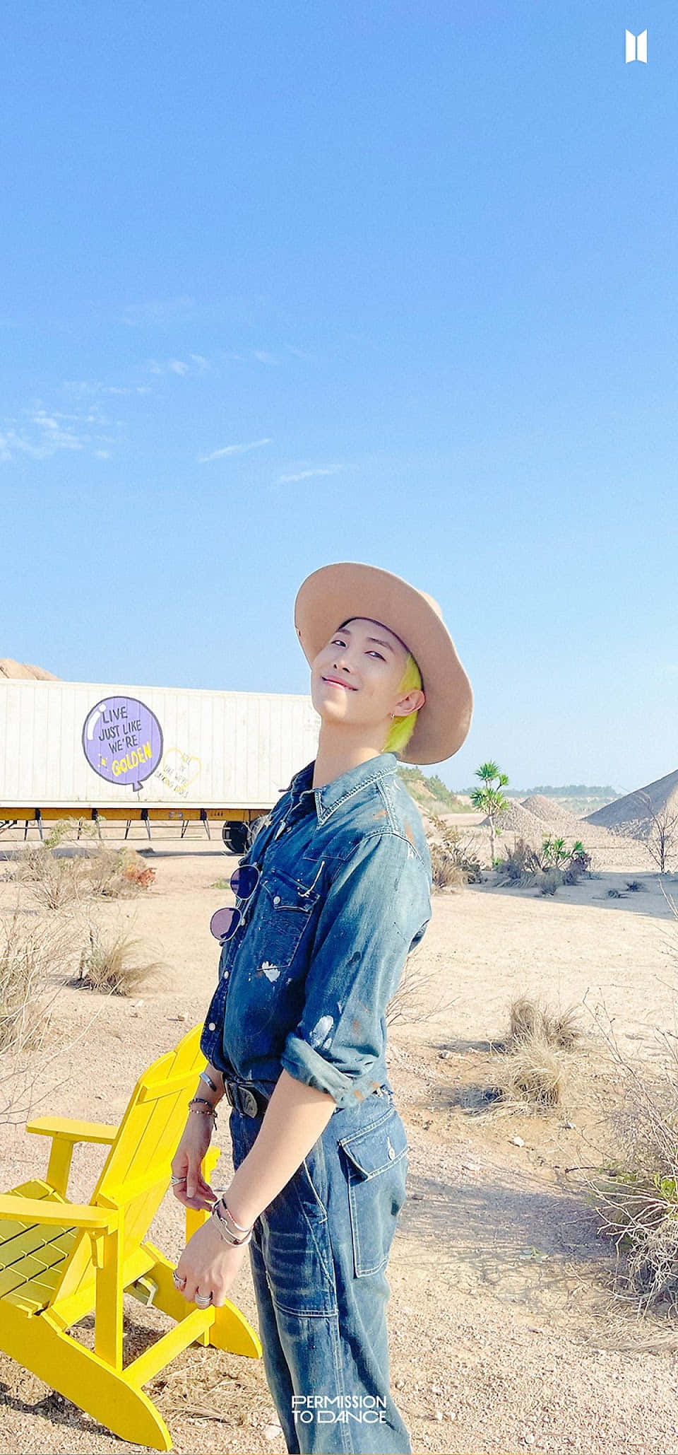 BTS, Permission To Dance, bright yellow hair, Full HD Phone Wallpaper