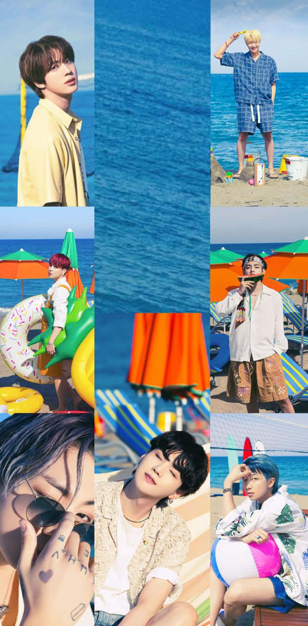 BTS Permission To Dance, beachwear, ocean, HD Phone Wallpaper
