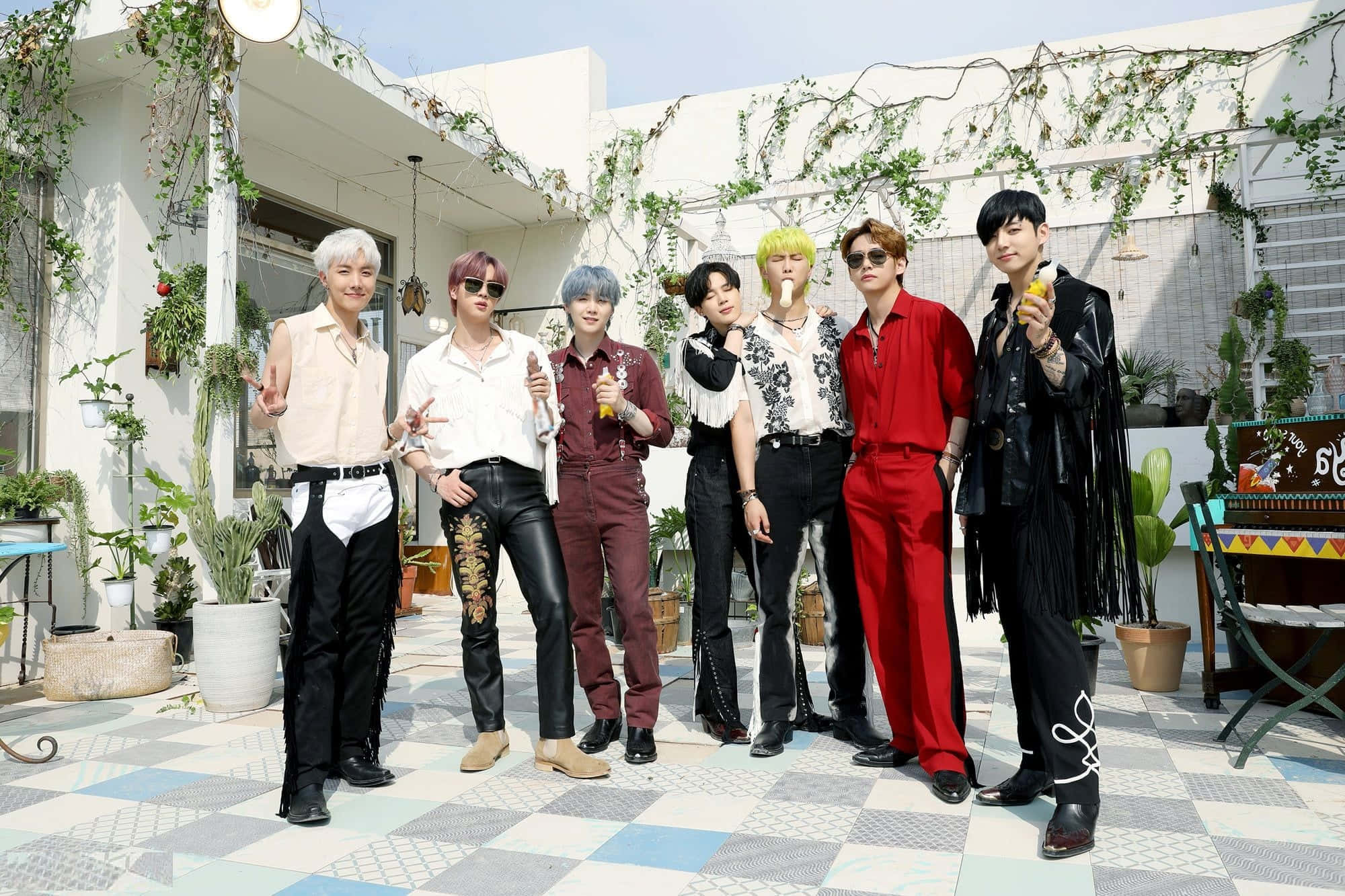 BTS, Permission To Dance, sunlit patio, Full HD Desktop Wallpaper