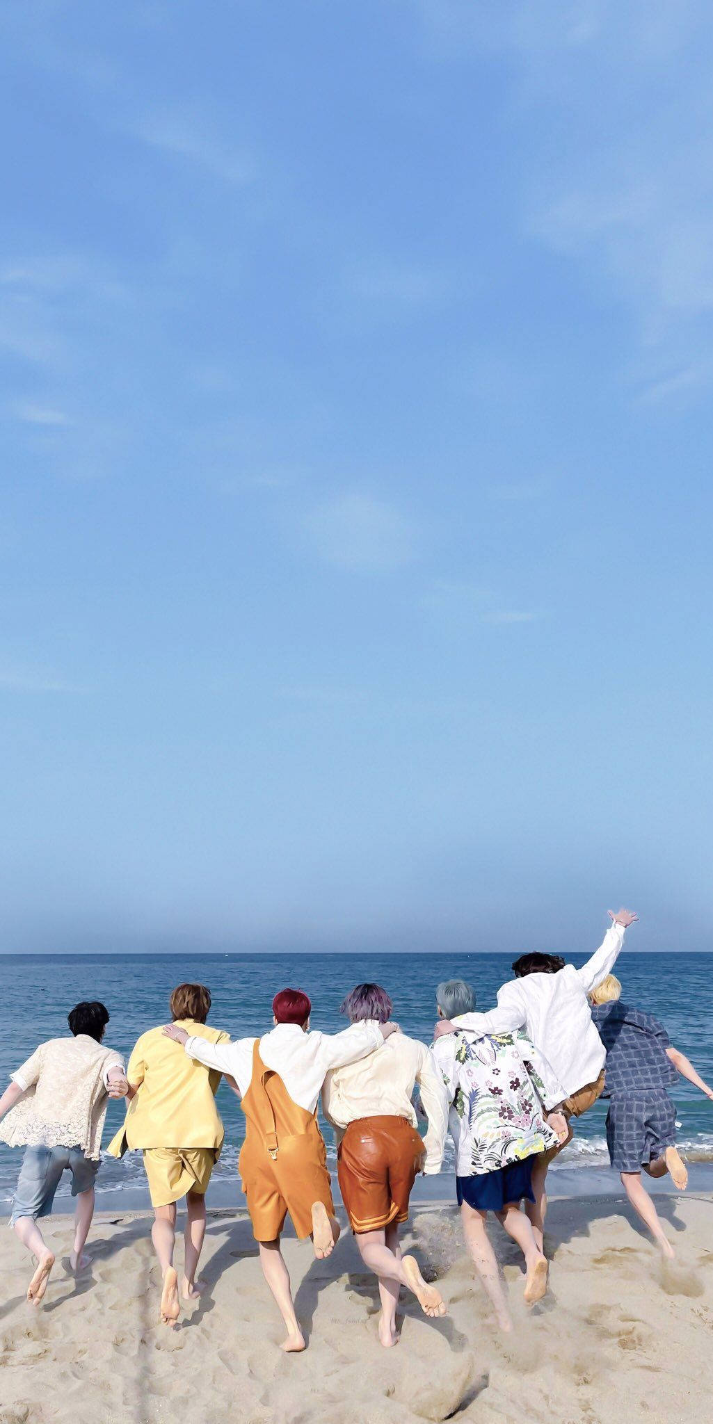 BTS, Permission To Dance, sandy beach, Full HD Phone Wallpaper