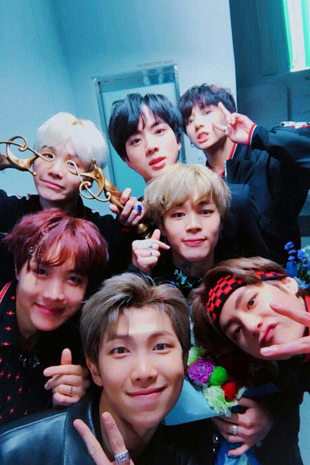 BTS, group selfie, backstage, HD Phone Wallpaper