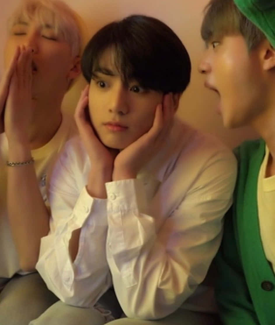 BTS, trio, candid moment, SD Phone Wallpaper
