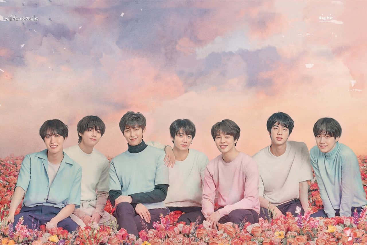 BTS, pink aesthetic, pastel sweaters, HD Desktop Wallpaper