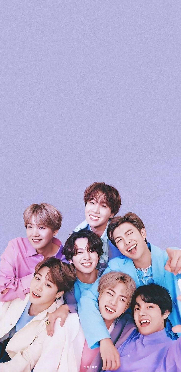 BTS, pastel purple hue, lavender background, HD Phone Wallpaper