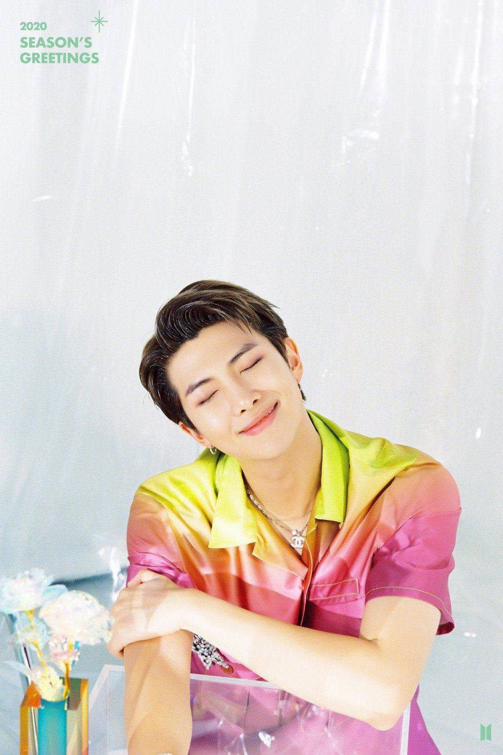 BTS RM, 2020, vibrant gradient shirt, HD Phone Wallpaper