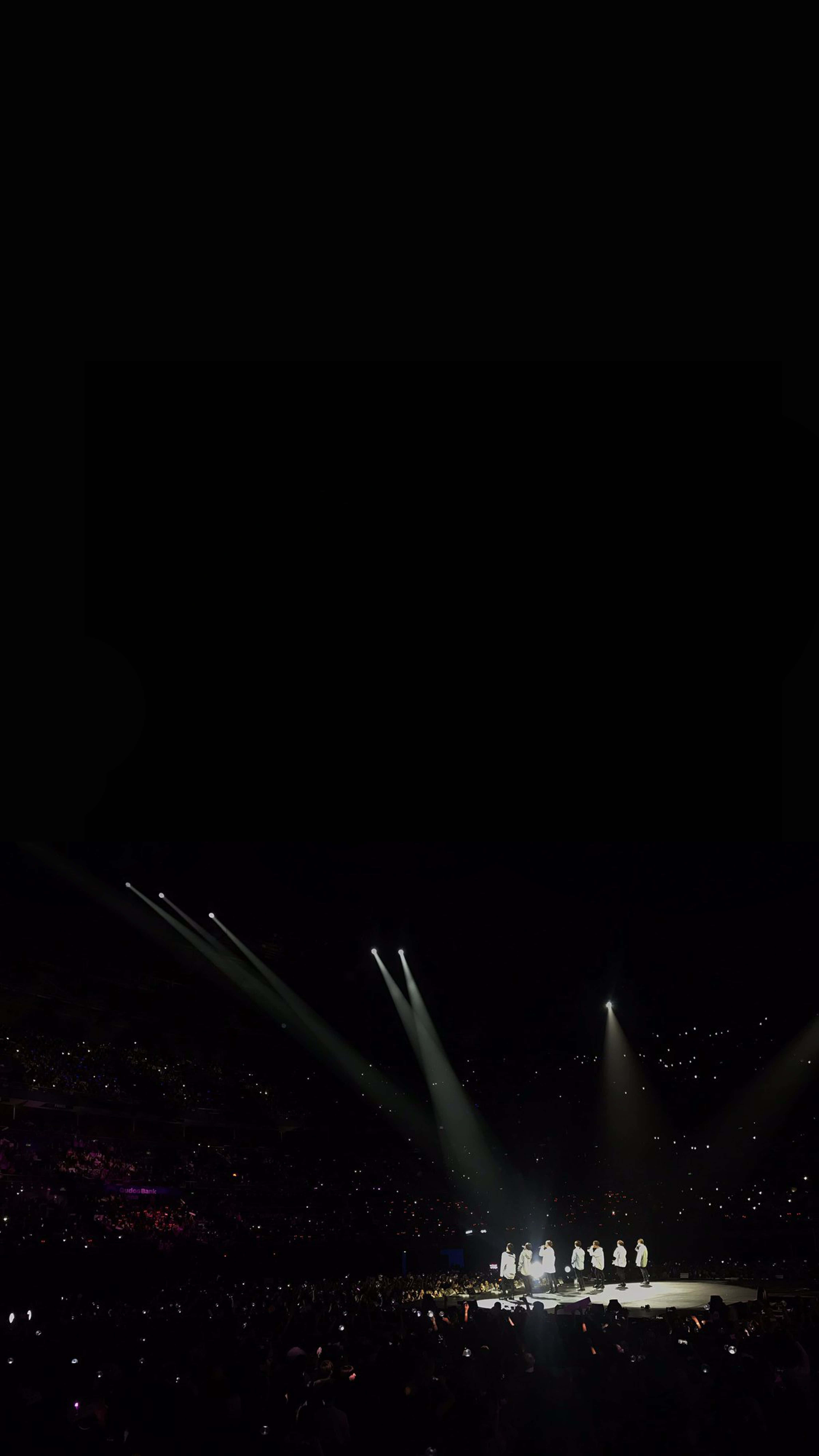 BTS, stage, spotlight beams, 8K Phone Wallpaper