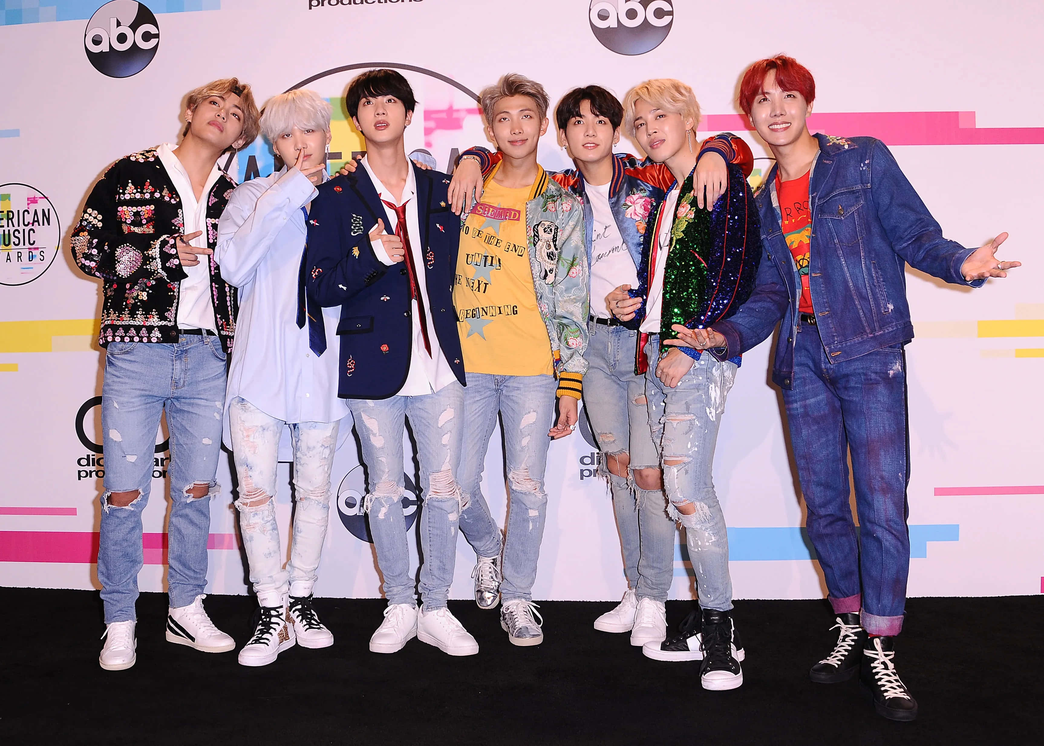 BTS, stage, awards show, 2K Desktop Wallpaper