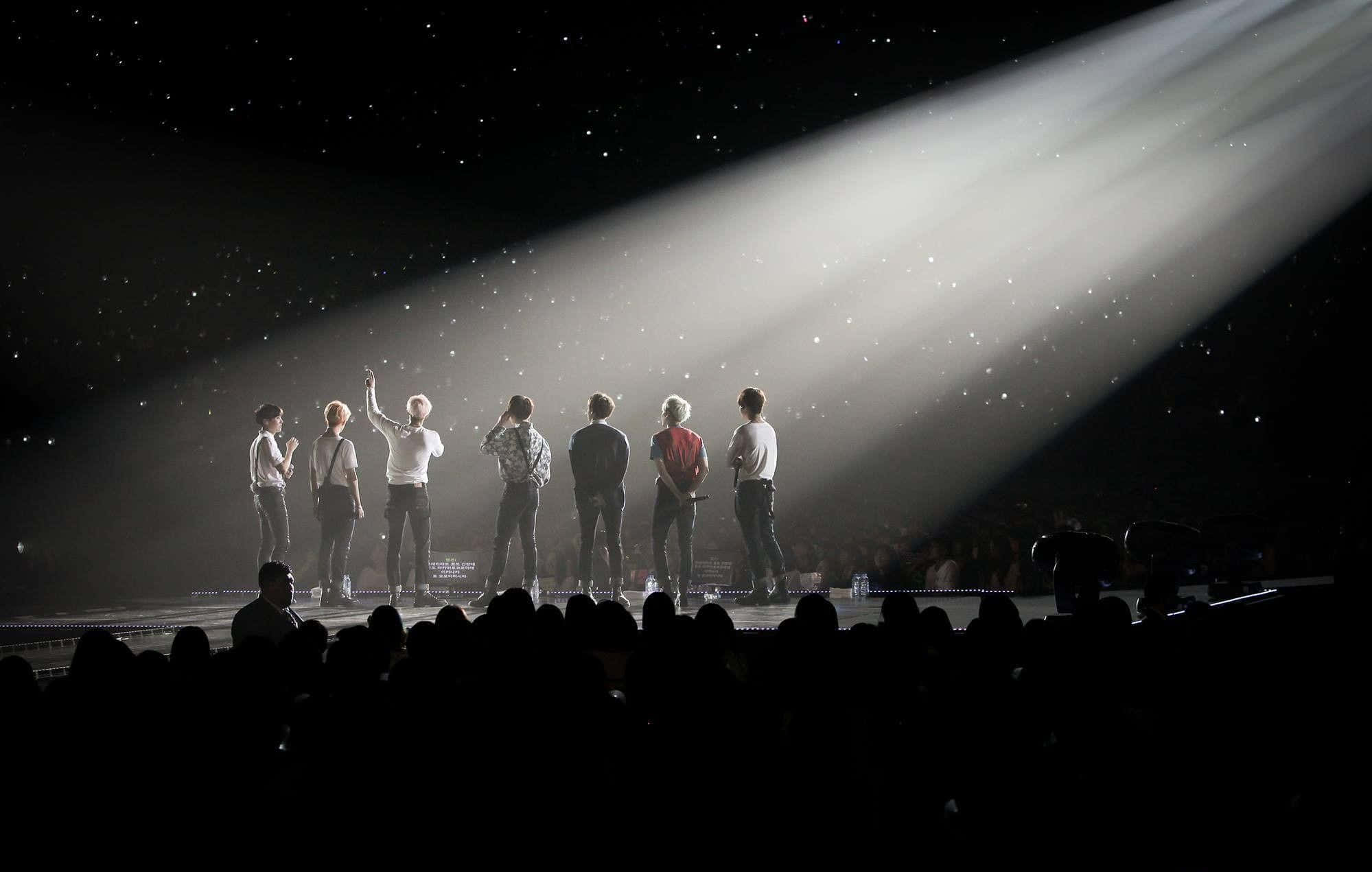 BTS, stage, spotlight, Full HD Desktop Wallpaper