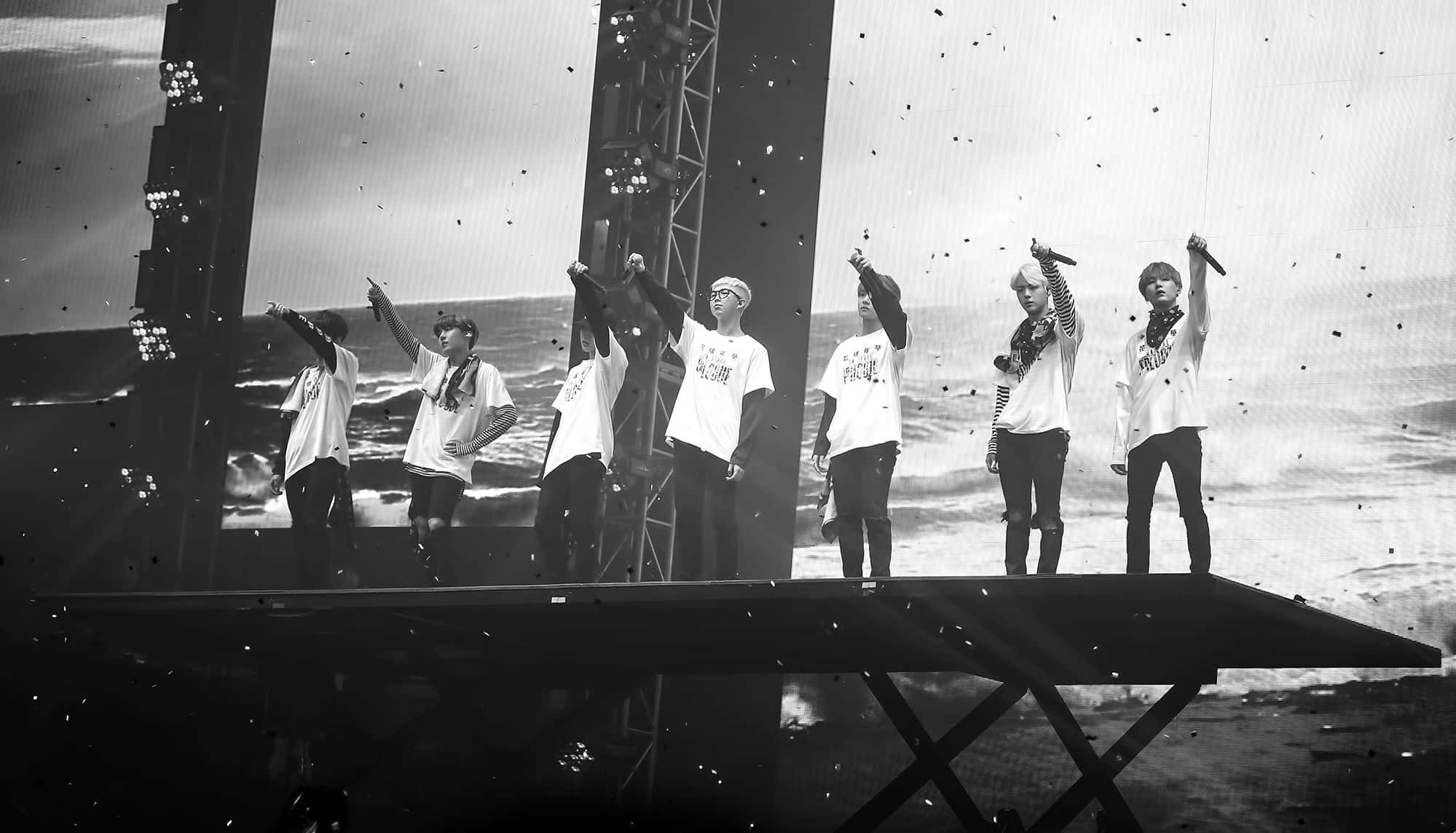 BTS Stage, stage, confetti, Full HD Desktop Wallpaper