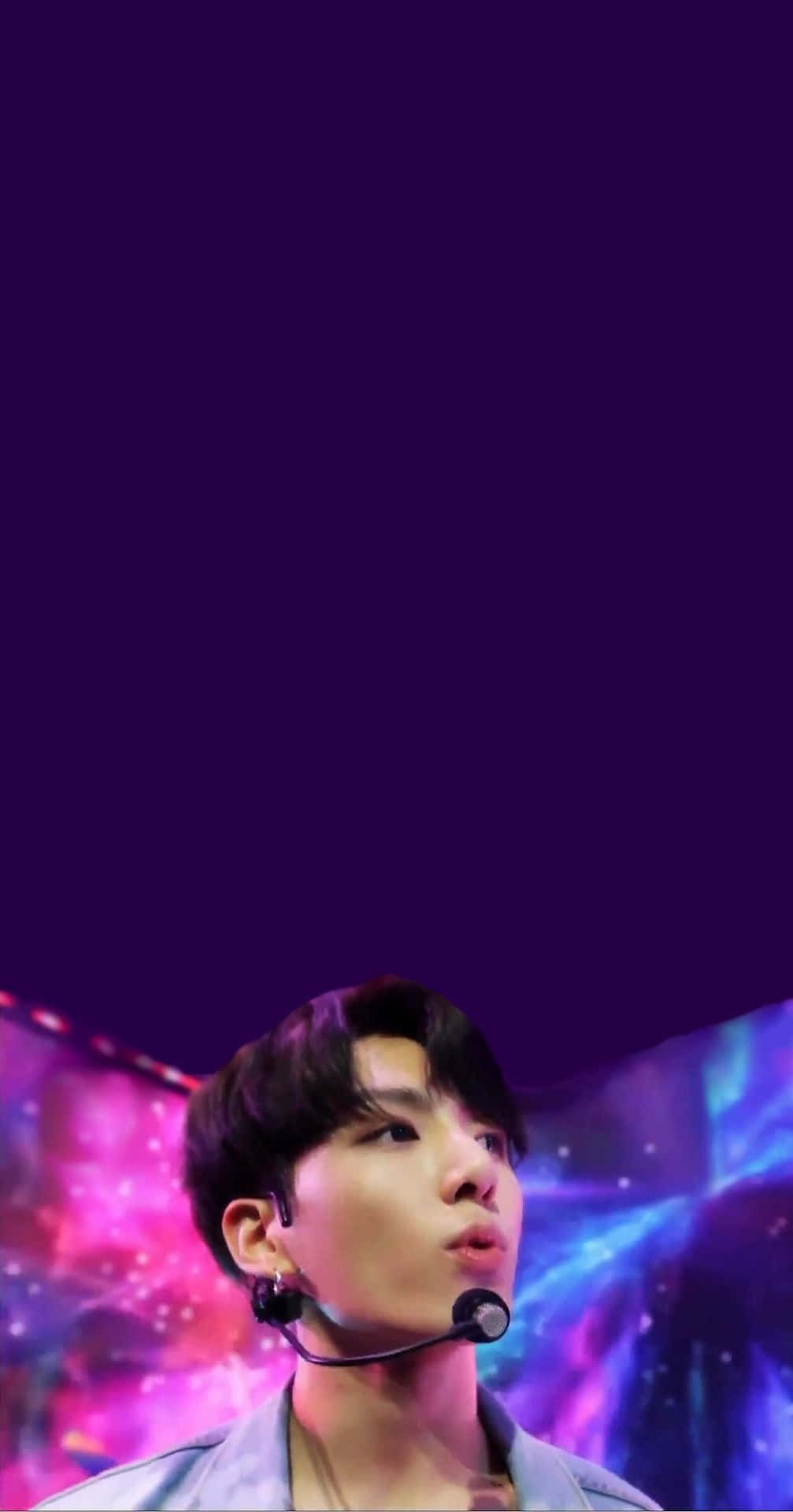 BTS, live on stage, cosmic purple and pink stage backdrop, Full HD Phone Wallpaper