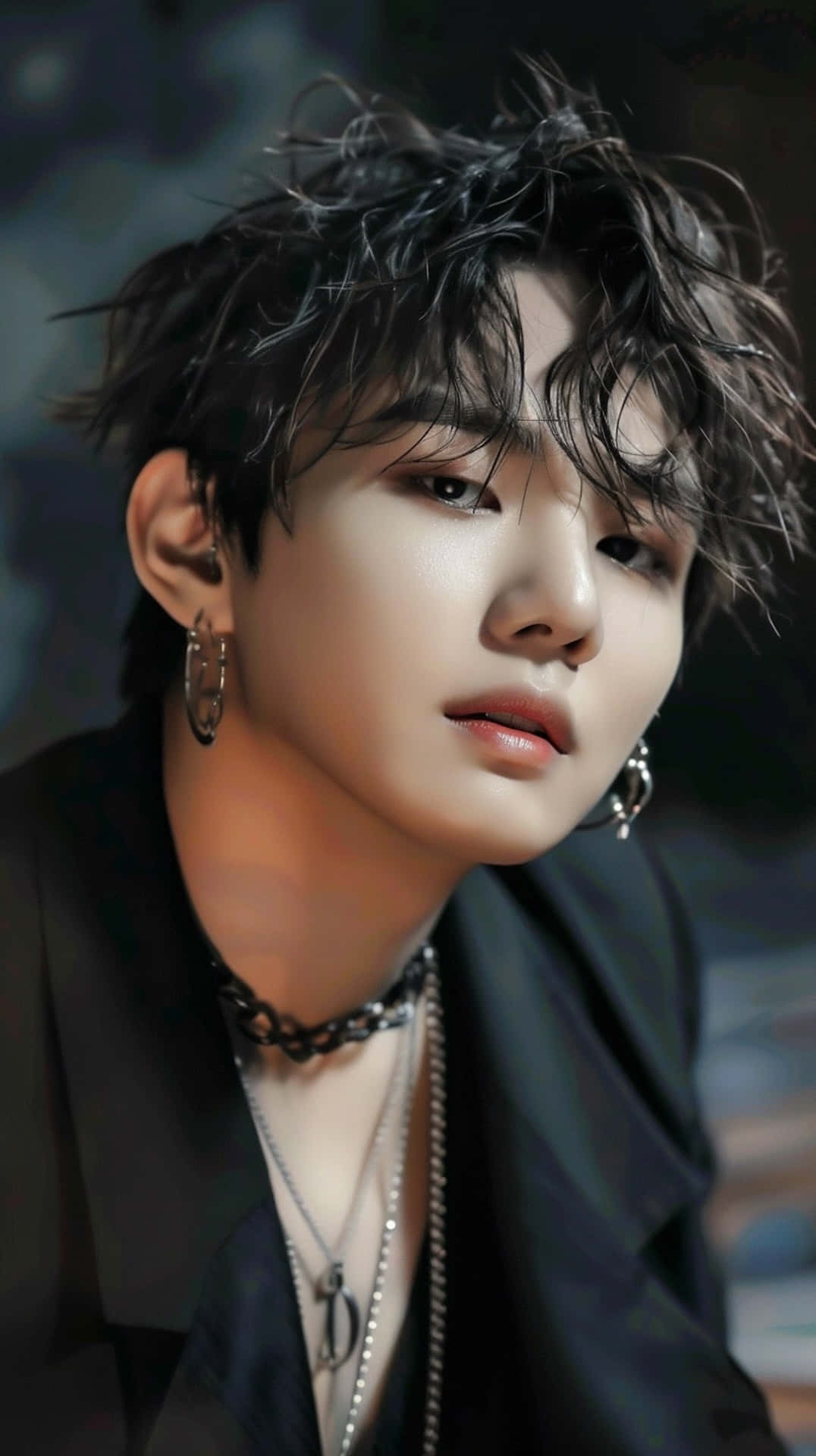 BTS Suga, wet hair look, dark hair, Full HD Phone Wallpaper