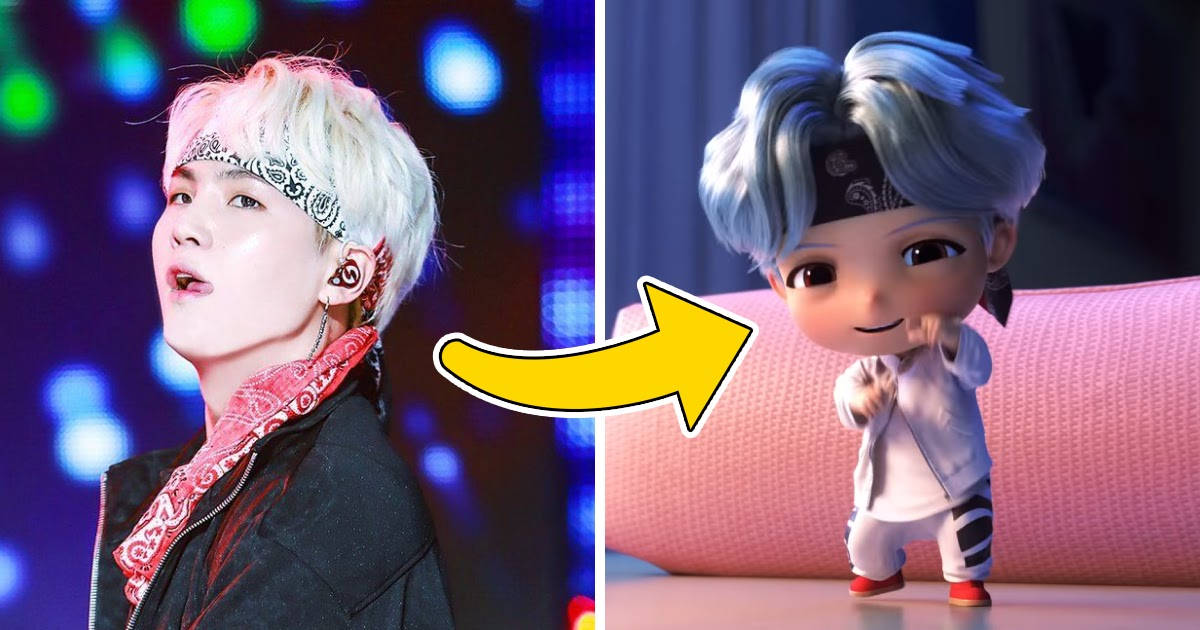 BTS Suga, white hair, bandana, SD Desktop Wallpaper