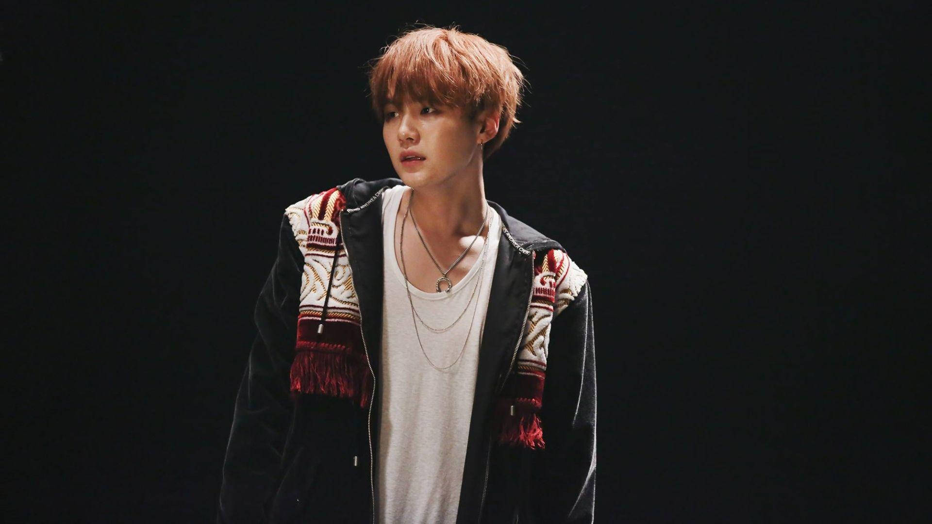 Suga, BTS, reddish hair, Full HD Desktop Wallpaper