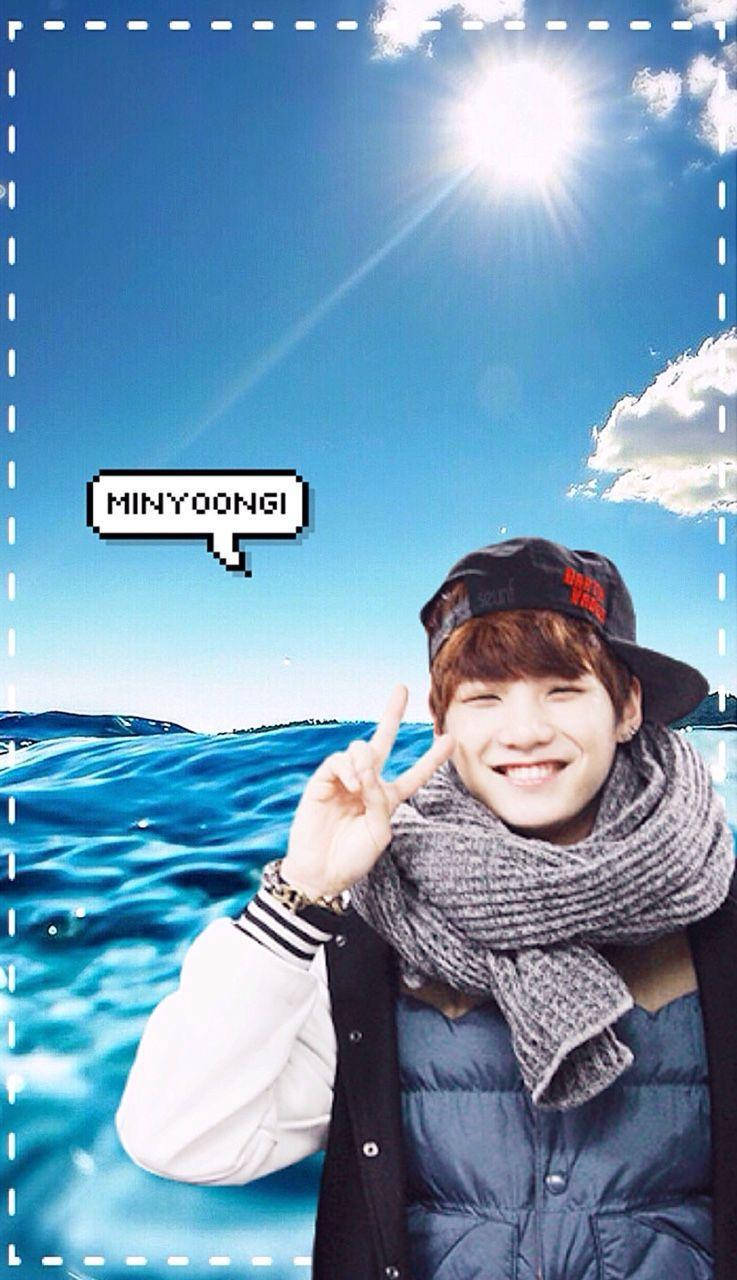 BTS Suga, cute gummy smile, hat, HD Phone Wallpaper