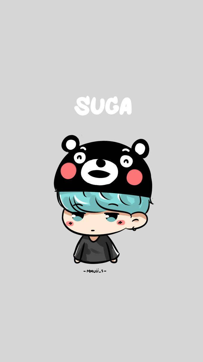 BTS, Suga, chibi-style, SD Phone Wallpaper