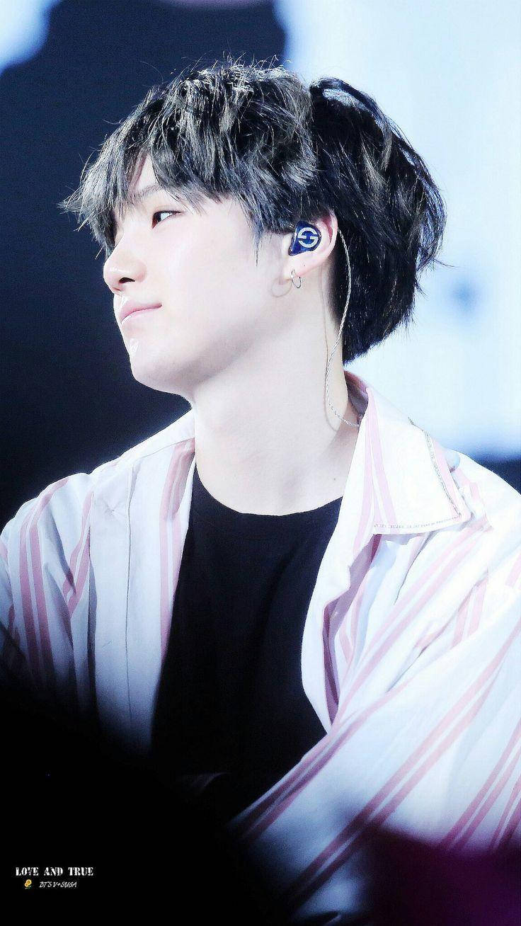 Suga, BTS, striped shirt, HD Phone Wallpaper