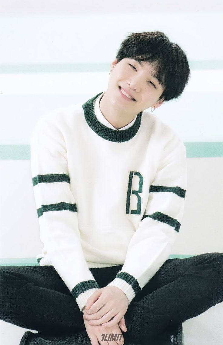 Suga BTS, white and green striped sweater, minimalist striped background, SD Phone Wallpaper