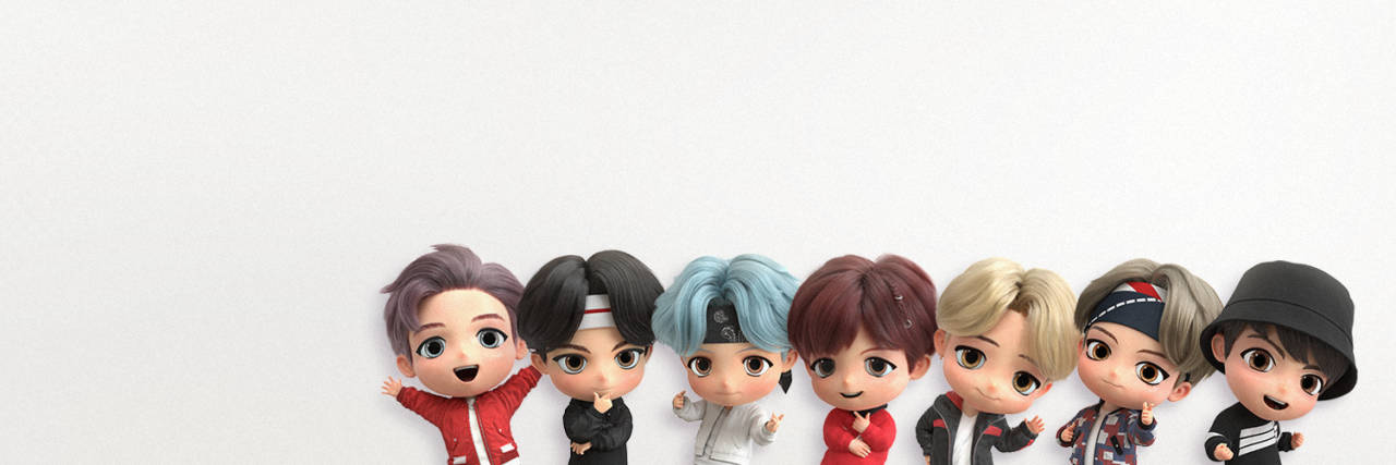 BTS, tiny tan, chibi-style, HD Desktop Wallpaper
