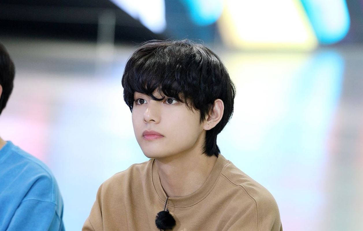 BTS V, brown shirt, dark hair, SD Desktop Wallpaper