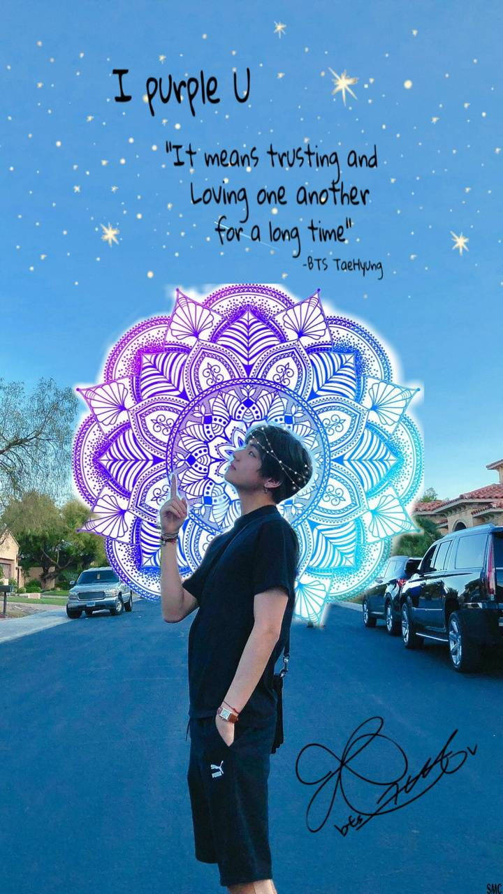 V, mandala, purple, HD Phone Wallpaper