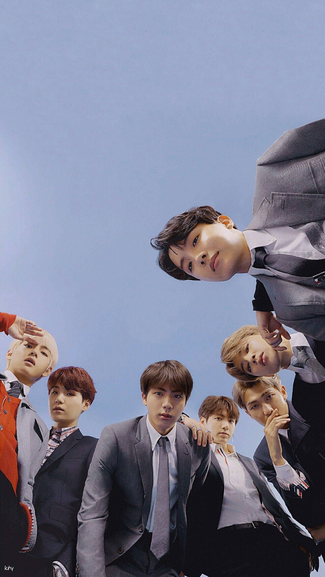 Bts, seven young men, sharp suits, Full HD Phone Wallpaper